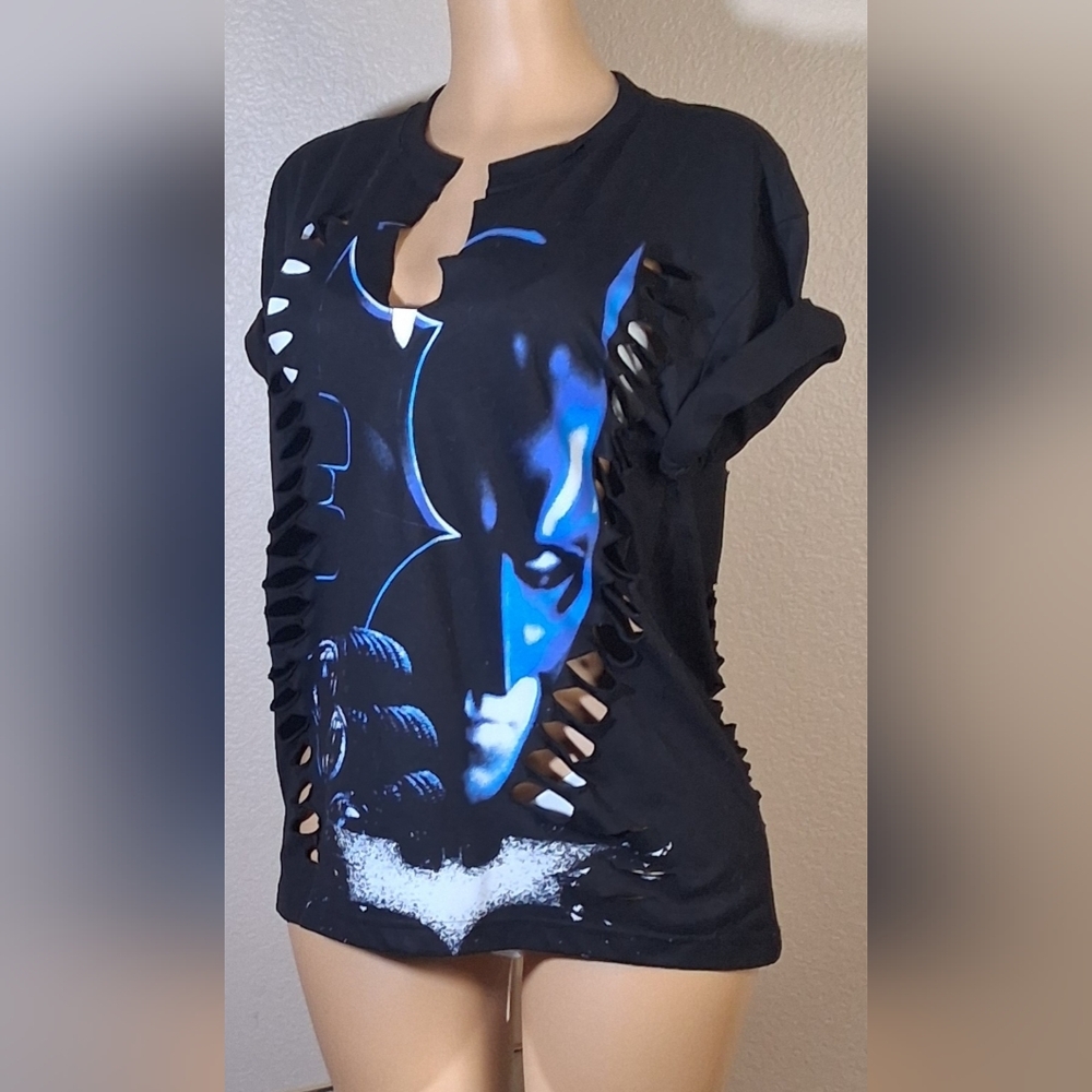 Black Custom Joker /Batman Tshirt - Picture 3 of 7